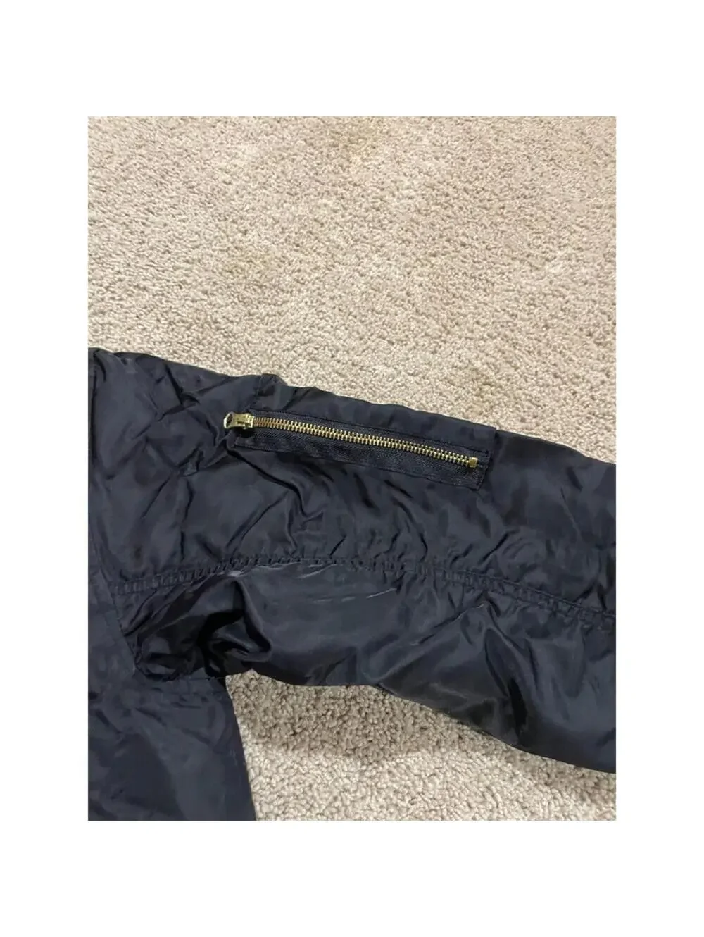 Military MA1 Flyer’s Man Intermediate USAF bomber Reversible Jacket Medium Black